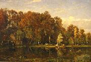 Theodore Fourmois L'etang - De vijver oil painting reproduction